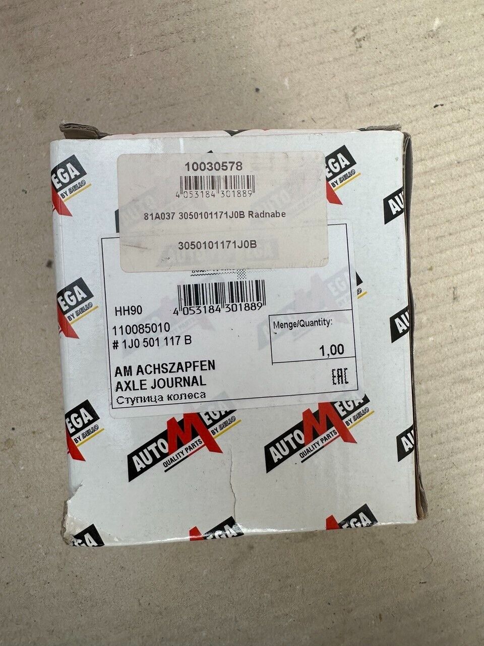 AUTOMEGA Achszapfen Achskörper 110085010 für VW GOLF 4 1J1 BORA 1 1J2 Variant 2