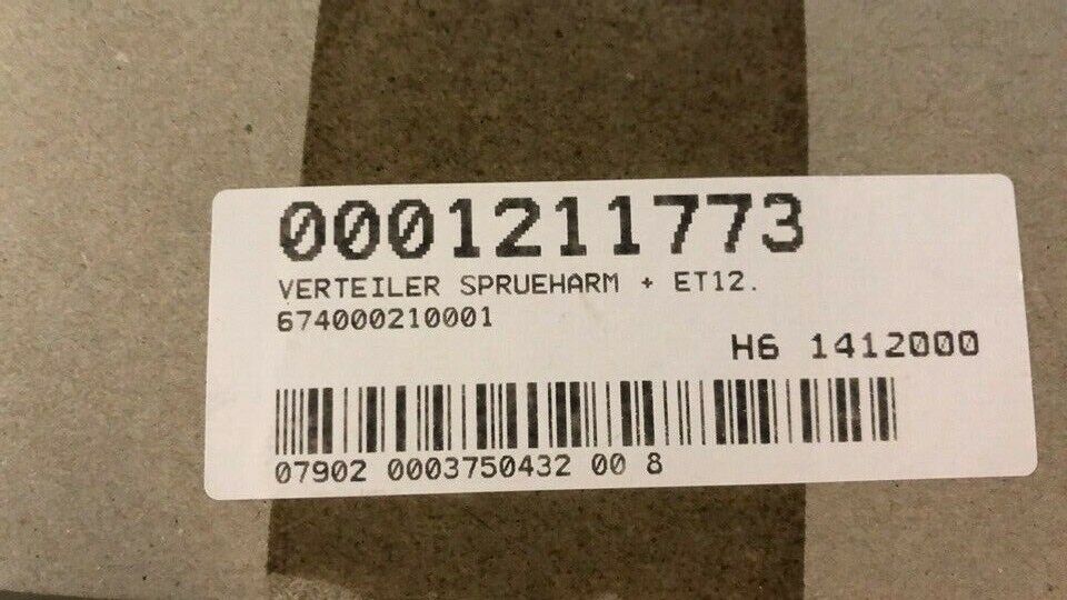 BOMANN VERTEILER SPRUEHARM + ET1212274 ( TYJ50-8A7 ) NEU & OVP