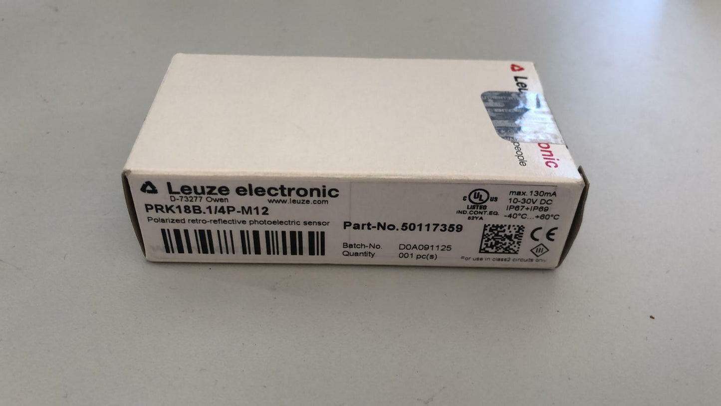 LEUZE PRK18B.1/4P-M12 - Reflex-Lichtschranke 50117359 NEU & OVP