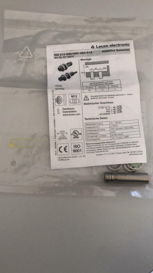 Leuze ISS 212MM/4NC-4E0-S12 - Induktiver Näherungsschalter 50109676 NEU & OVP