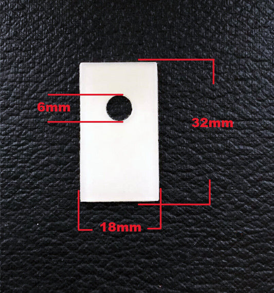 500 x M6 Unterlegscheiben Rechteckig 18 x 32 mm Polyethylen ! Selbstklebend !