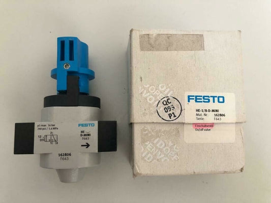 FESTO HE-1/8-D-MINI  Einschaltventil 162806  Ventil  NEU & OVP