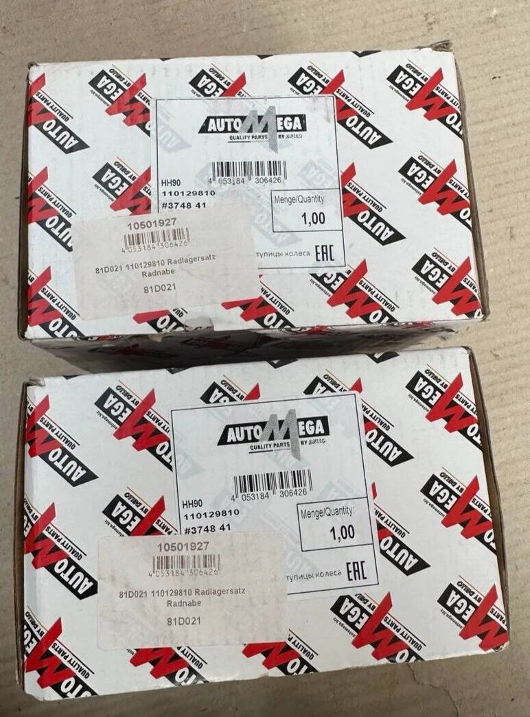 2 x AUTOMEGA 110129810 Radlagersatz für PEUGEOT 206 NEU & OVP