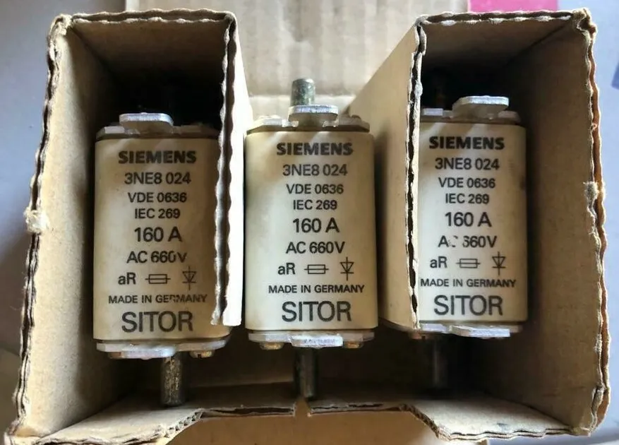 3 x Siemens SITOR 3NE8024 Sicherungssatz 160A NEU