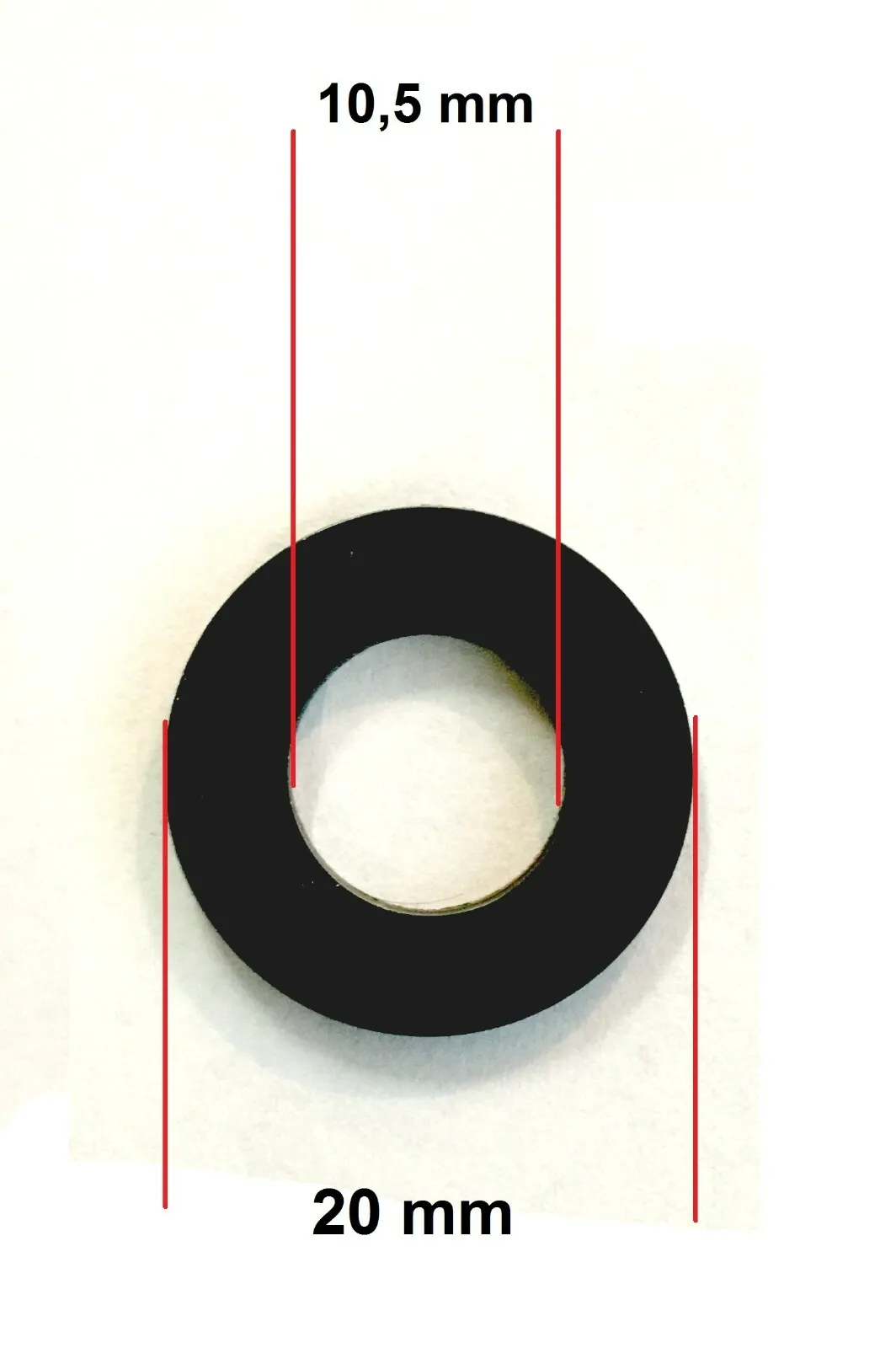 500 x M10 Unterlegscheiben 10,5 x 20 mm Kunststoff Polyethylen ! Selbstklebend !