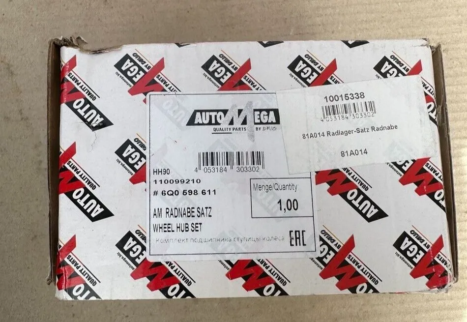 AUTOMEGA 110099210 Radlagersatz / Wheel Bearing Kit für AUDI, SEAT, SKODA, VW