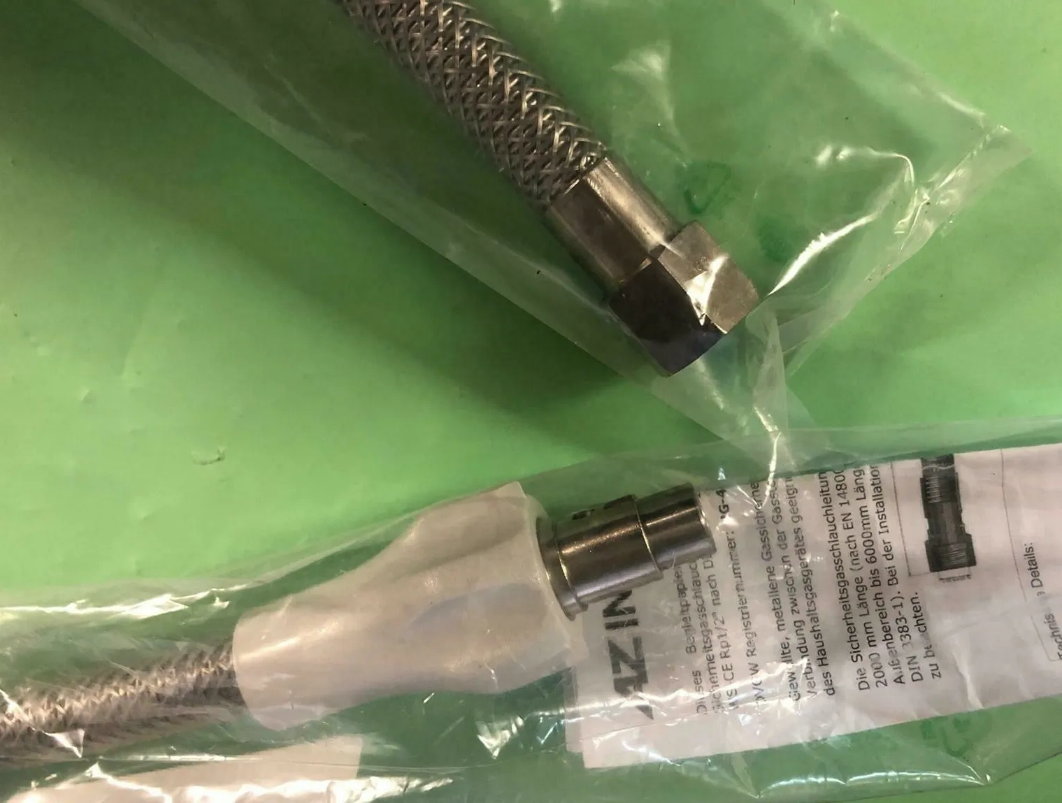 Erdgasschlauch 125 cm Gasschlauch NG-4605CP0350 Gaskochfeld 400031 G NEU & OVP