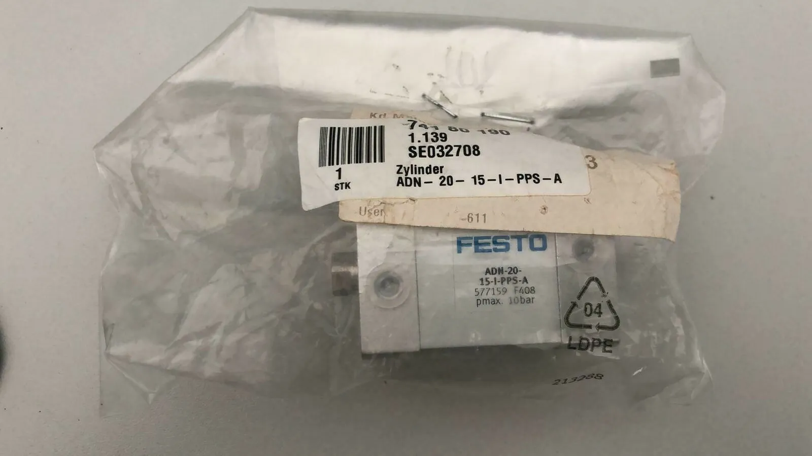 FESTO ADN-20-15-I-PPS-A (577159) Kompaktzylinder NEU & OVP