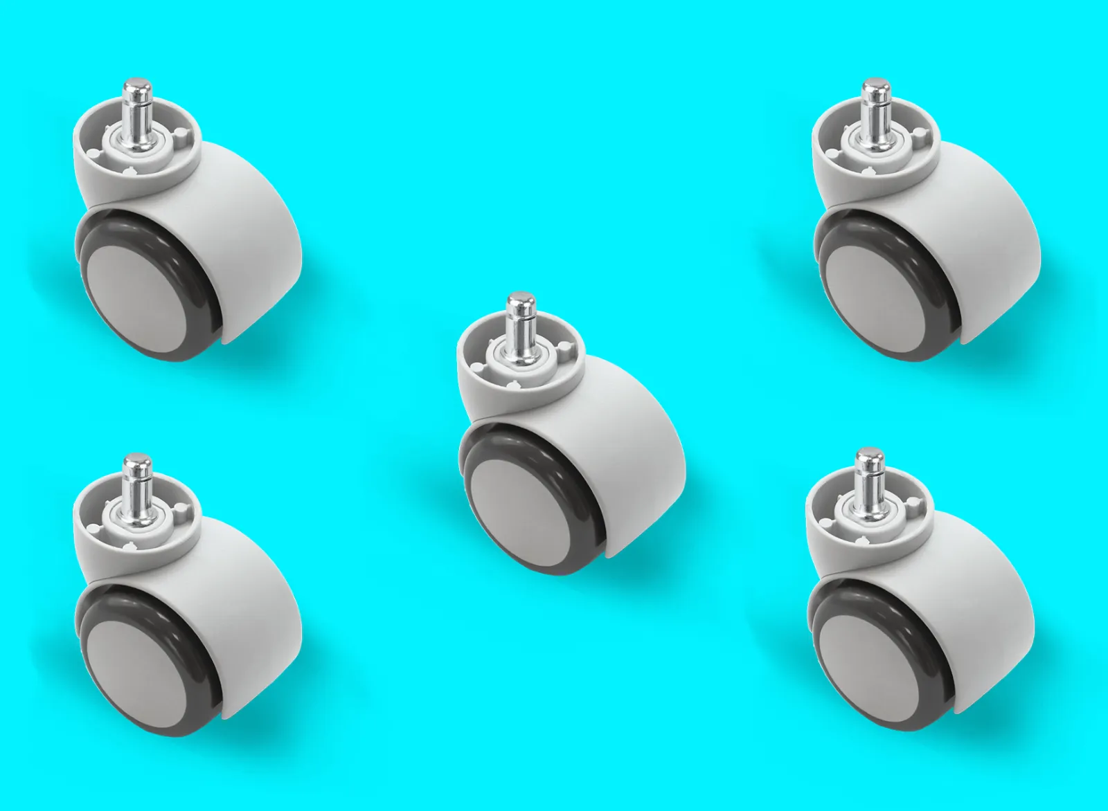 KaVo 5005 / 5006 Stuhlrollen Rollhocker Arbeitssessel Dental Zahnarzt Rollen 5x