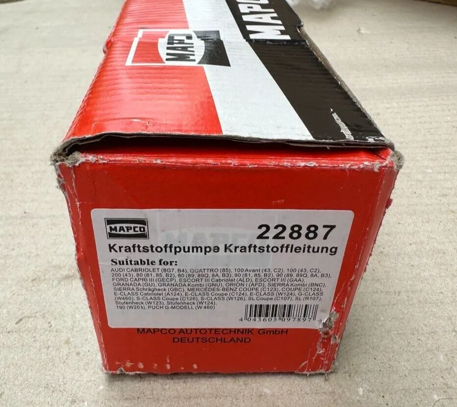 Kraftstoffpumpe MAPCO 22887 für MERCEDES AUDI W201 KLASSE C124 190 W124 SL 80 B3