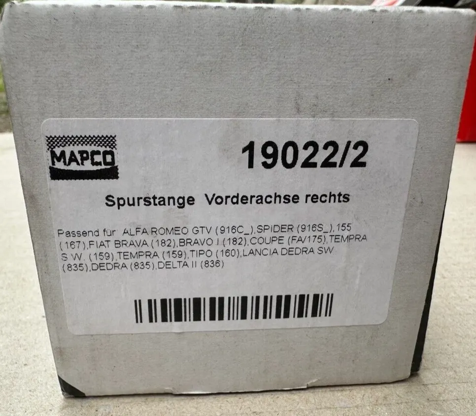 MAPCO Spurstange 19022/2 für 155 ALFA DELTA LANCIA SPIDER DEDRA GTV FIAT TIPO 1