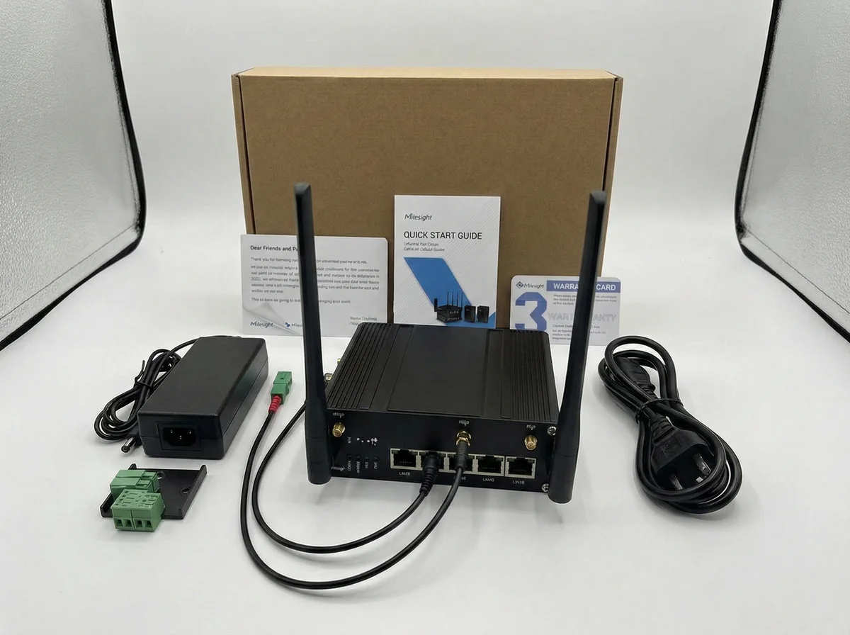 Milesight UR75-L04EU-G-P-W Industrieller 4G Mobilfunk Router mit GPS, WiFi, PoE