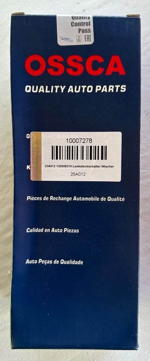 OSSCA Wischerschalter 02606 für AUDI, VW, SEAT GOLF 4, BORA NEU & OVP