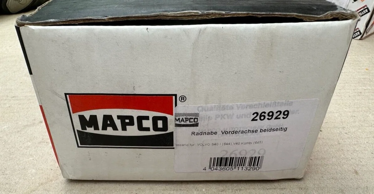 Radnabe MAPCO 26929 für VOLVO V40 S40 645 644 1 Blu Fuel LPG NEU & OVP