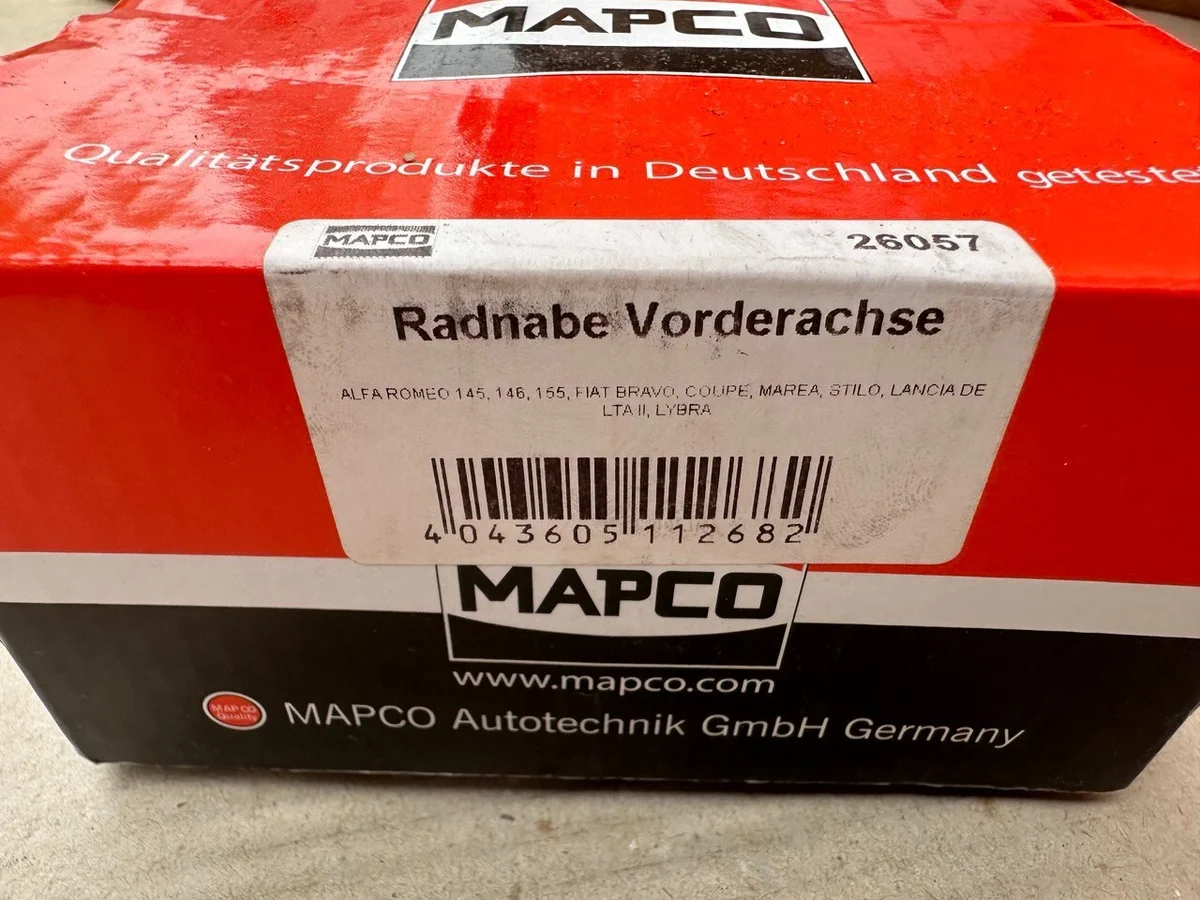 Radnabe vorne MAPCO 26057 für LANCIA LYBRA SW Alfa Romeo, Fiat, Lancia NEU